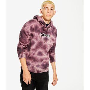 NWT Aero Block Logo Tie-Dye Heritage Pullover Hoodie Purple M